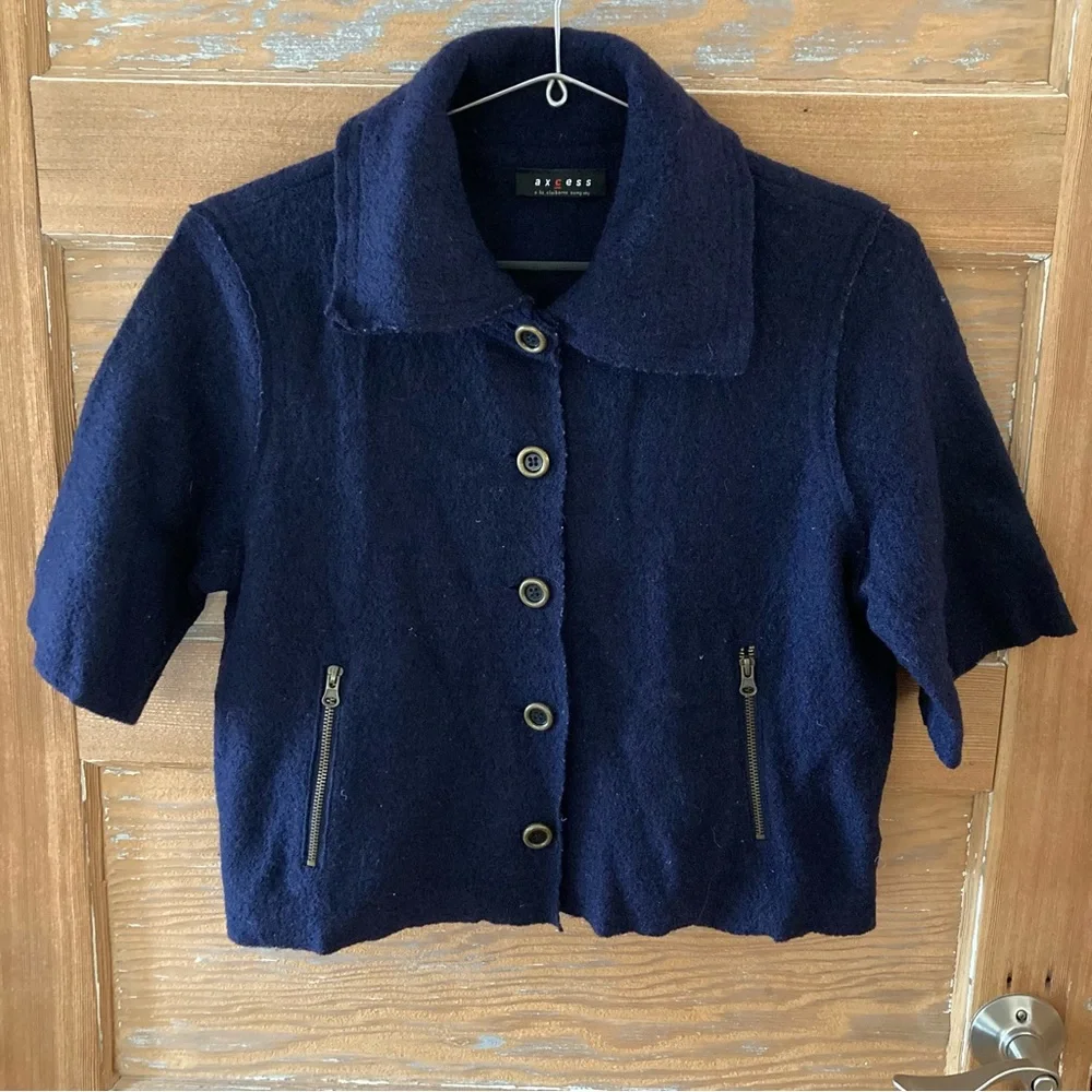 Axcess Wool Button Up Jacket - Picture 1 of 7